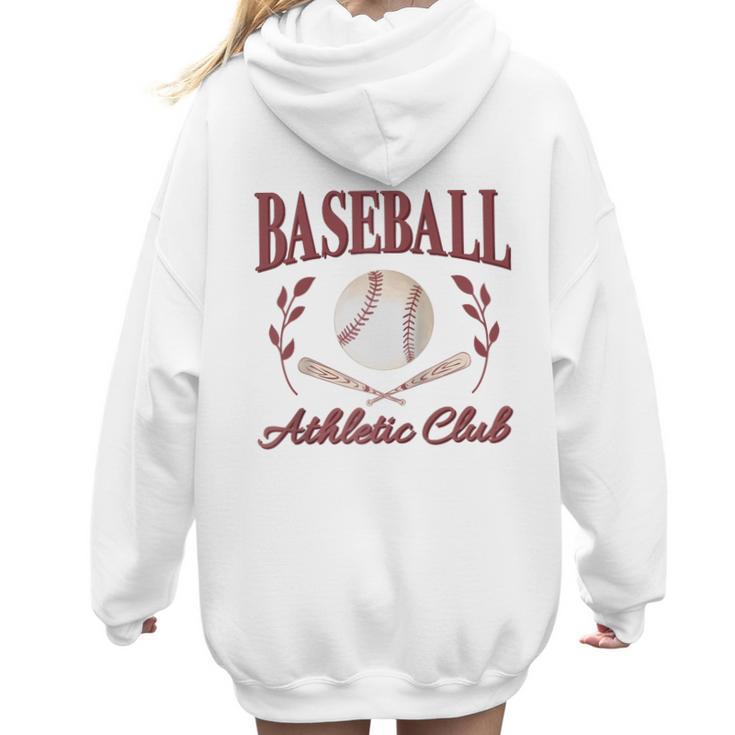 Baseball Athletic Social Club Baseball Mom Trendy Baseball Raglan Baseball Tee Women Hoodie Back Print