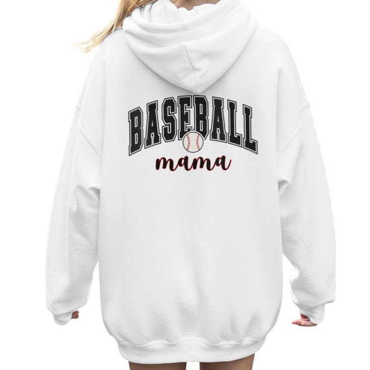 Baseball Mama Cute Women Team Mom Or Baseball Mom Sports Women Hoodie Back Print