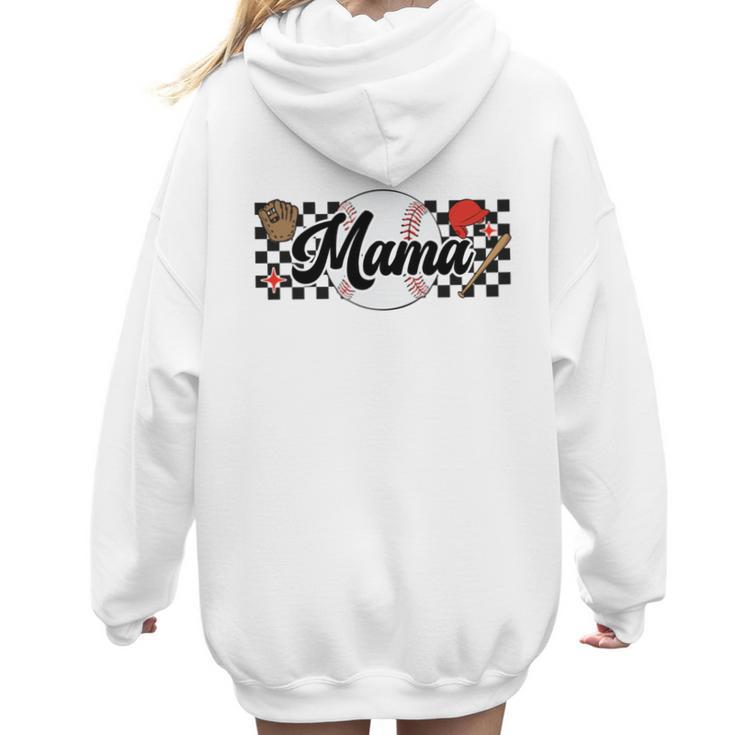 Baseball Mama Game Day Vibes Women Baseball Mom Women Hoodie Back Print