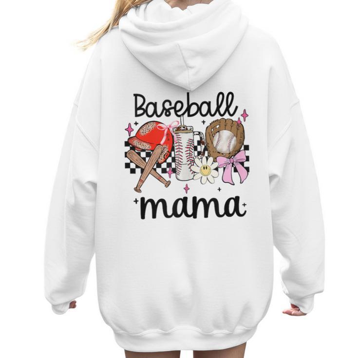 Baseball Mama Baseball Mom Cute T-Ball Mom Ballpark Mom Women Hoodie Back Print