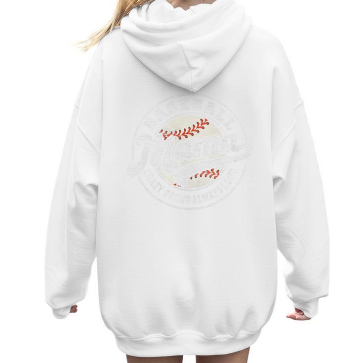 Baseball Mama Baseball Mom Matching Family Crazy Proud Premium Women Hoodie Back Print