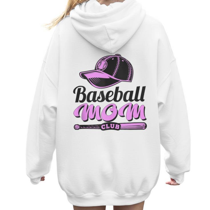Baseball Mom Club Cool Women Hoodie Back Print