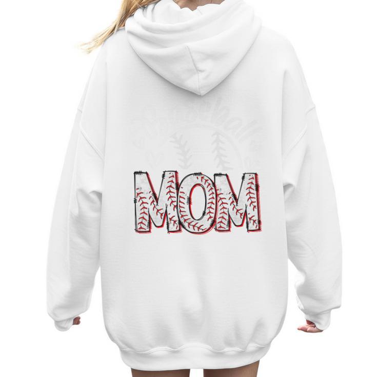 Baseball Mom Cute Baseball Mama Proud Senior Baseball Player Premium Women Hoodie Back Print