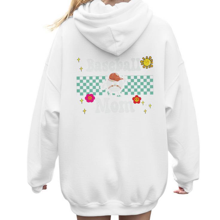 Baseball Mom Cute Retro Look Mothers Will Love Premium Women Hoodie Back Print