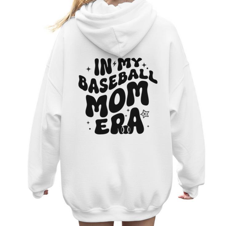 In My Baseball Mom Era Groovy Women Hoodie Back Print