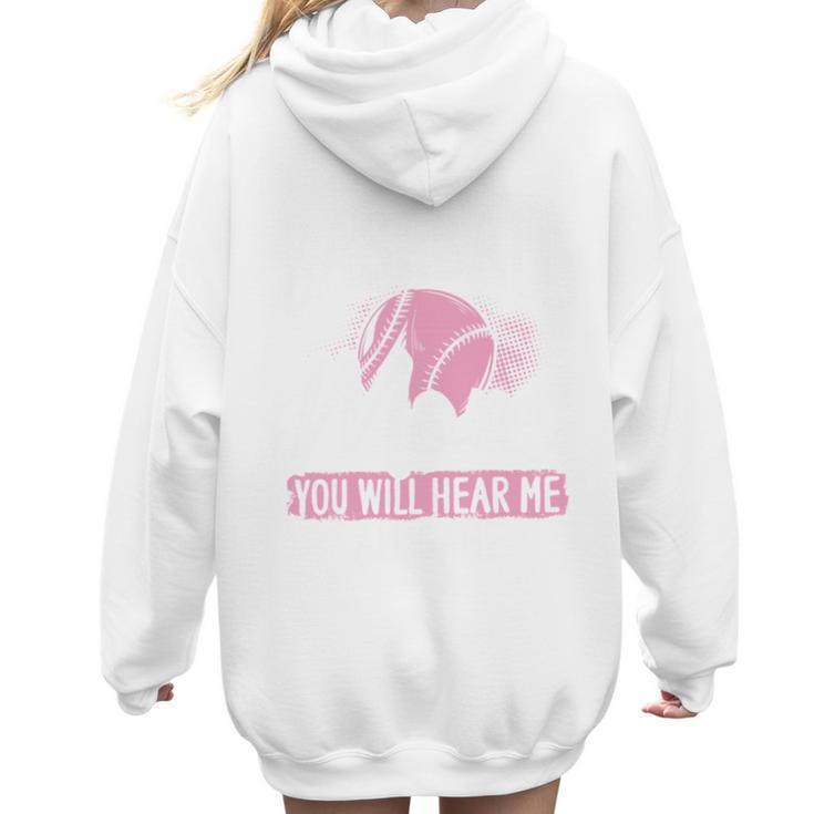 Baseball Mom Baseball Gloves Bat Baseball Player Women Hoodie Back Print