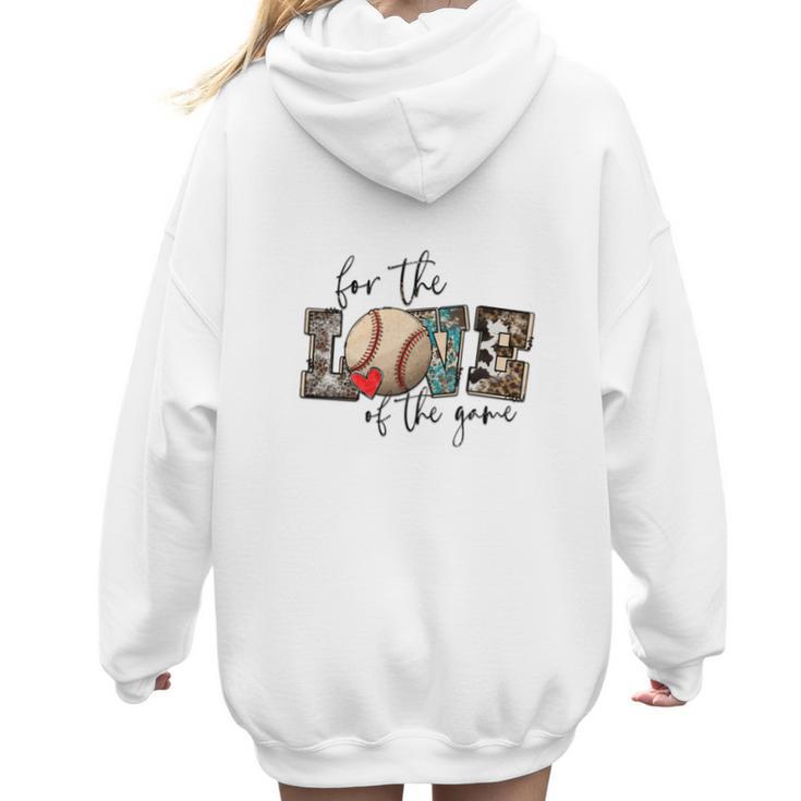 Baseball Mom Leopard For The Love Of The Game Bleached Women Women Hoodie Back Print