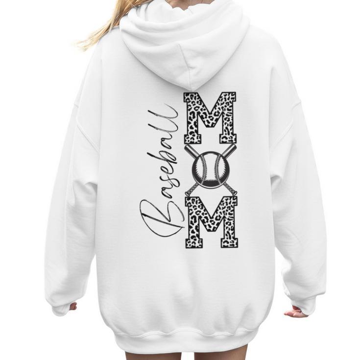 Baseball Mom Leopard Women Hoodie Back Print Baseball Mom Leopard Women Hoodie Back Print
