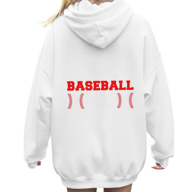 Baseball Mom Loud Proud Quote Game Day Sports Mama Saying Women Hoodie Back Print