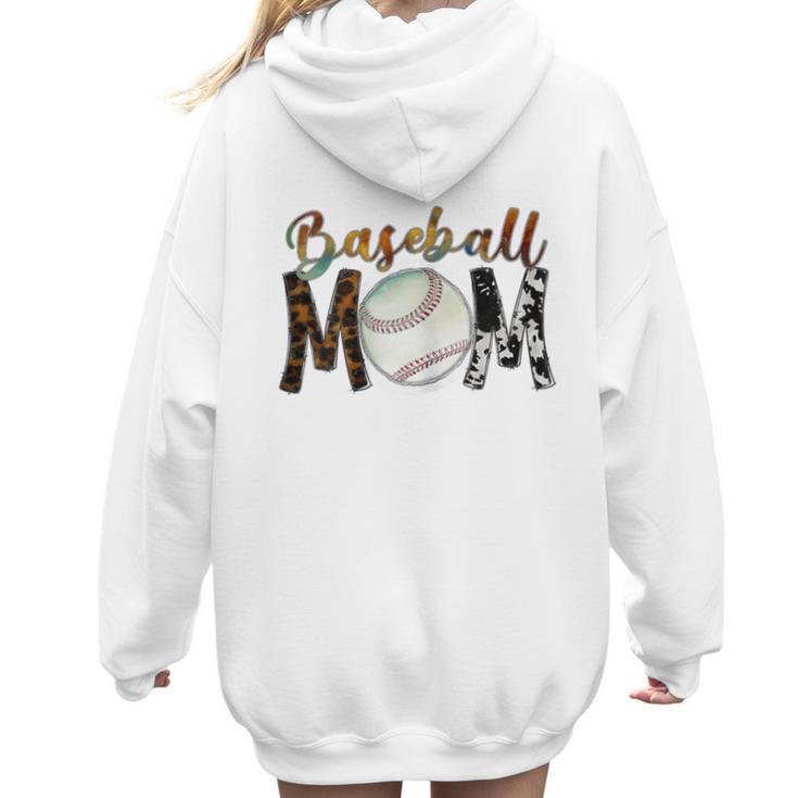Baseball Mom Mama Mother Women Hoodie Back Print