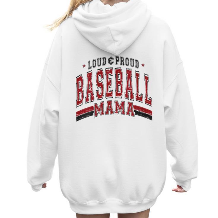 Baseball Mom Baseball Mama Mother's Day Red Loud Proud Women Hoodie Back Print Baseball Mom Baseball Mama Mother's Day Red Loud Proud Women Hoodie Back Print
