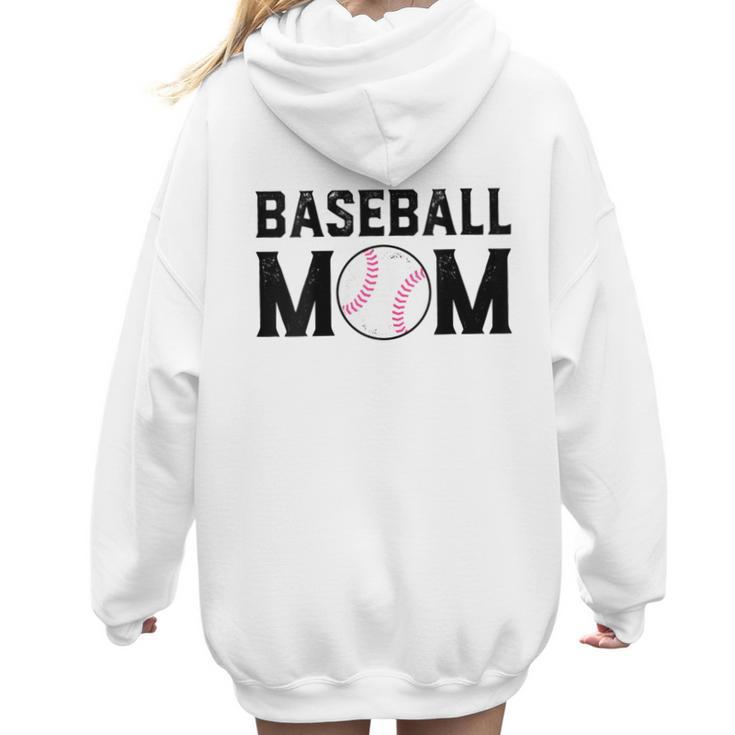 Baseball Mom Mommy Mama Mother's Day Women Retro Ball Sports Women Hoodie Back Print