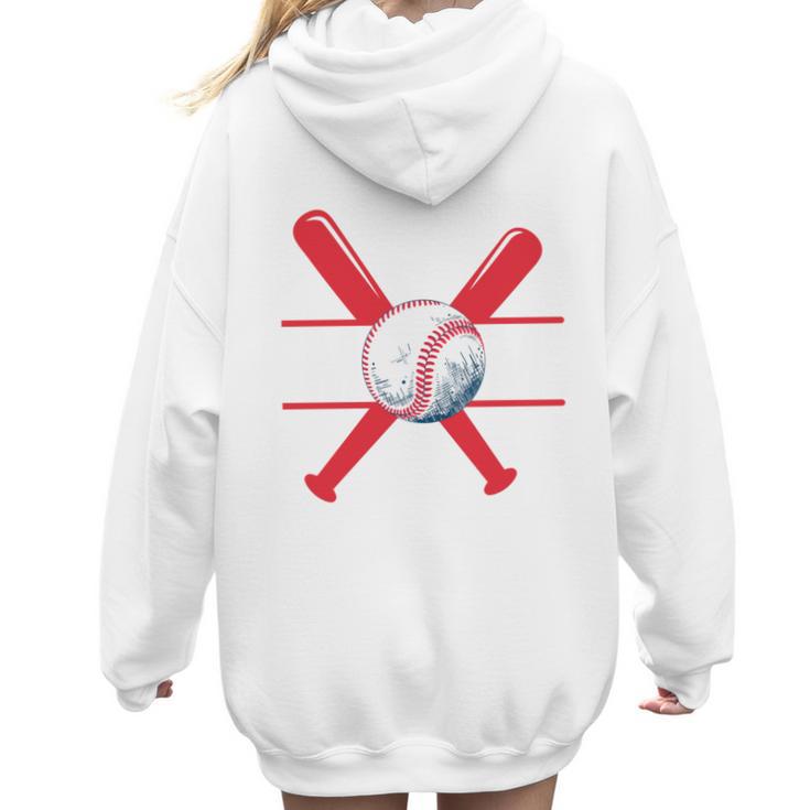 Baseball Mom Red Women Hoodie Back Print