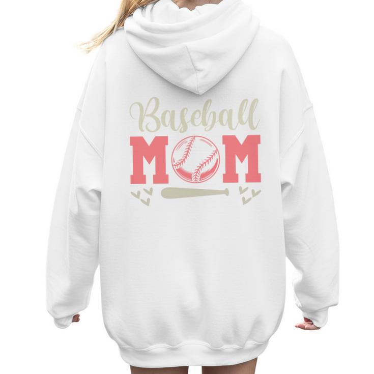 Baseball Mom Baseball Season Sports Mom Baseball Mama Women Hoodie Back Print