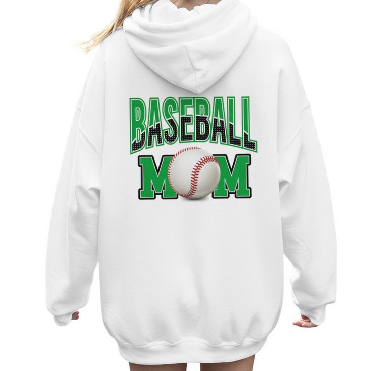Baseball Mom Sports Green Women Hoodie Back Print
