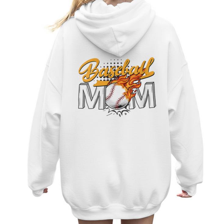 Baseball Mom Sports Graphic Novelty Women Hoodie Back Print