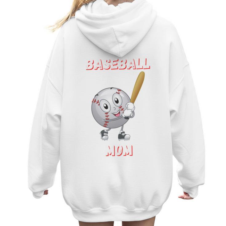 Baseball Mom Sports Quote Women Hoodie Back Print