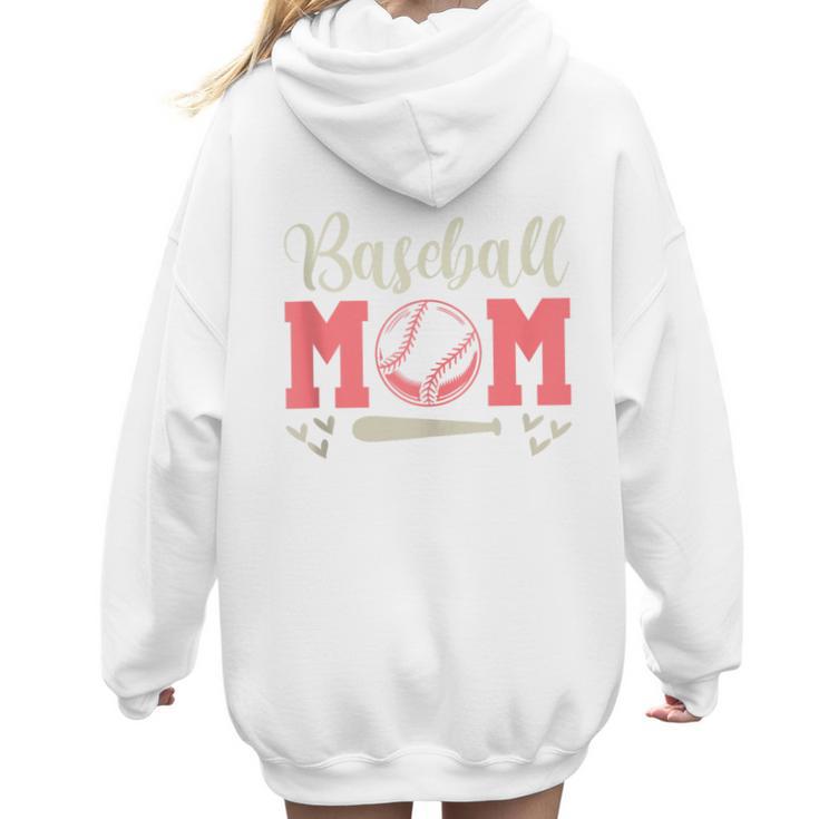 Baseball Mom And Sweet For Moms With Baseball Kids Women Hoodie Back Print