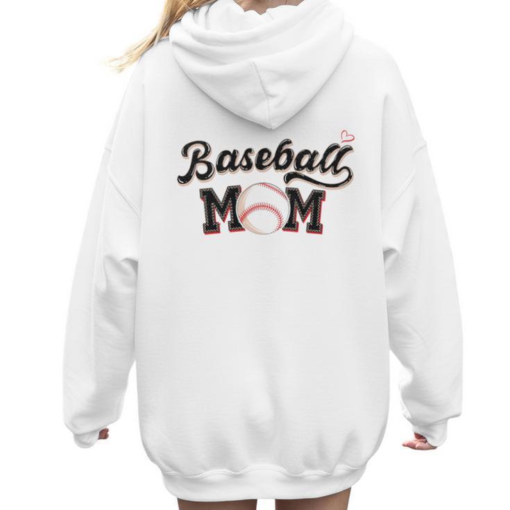 Baseball Mom Baseball Women Hoodie Back Print