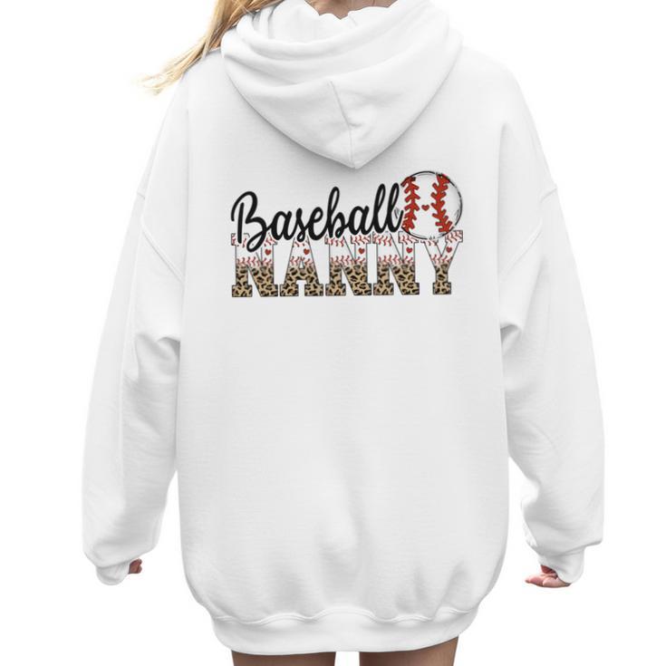 Baseball Nanny Women BallPark Nanny Baseball Mom Women Hoodie Back Print