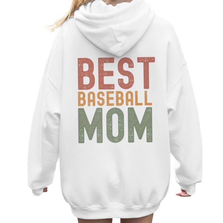 Best Baseball Mom Sports Cute Moms Day Premium Women Hoodie Back Print