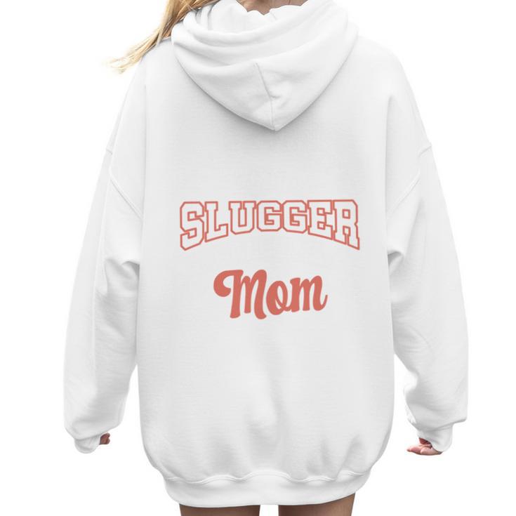 My Favorite Little Slugger Calls Me Mom Proud Baseball Mom Women Hoodie Back Print