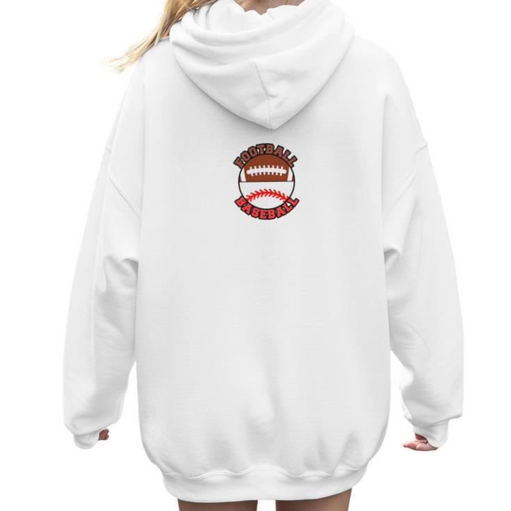 I'm A Proud Mom Football Baseball Mom Women Hoodie Back Print