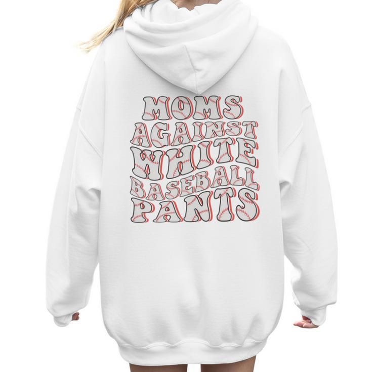 Mom Against Baseball Pants Baseball Mom Women Hoodie Back Print