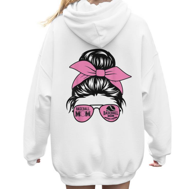 Mother Day Mama Retro Mama Mommy Baseball Mom Women Hoodie Back Print