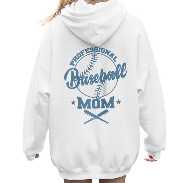 Professional Baseball Mom Team Sports Raglan Baseball Tee Women Hoodie Back Print