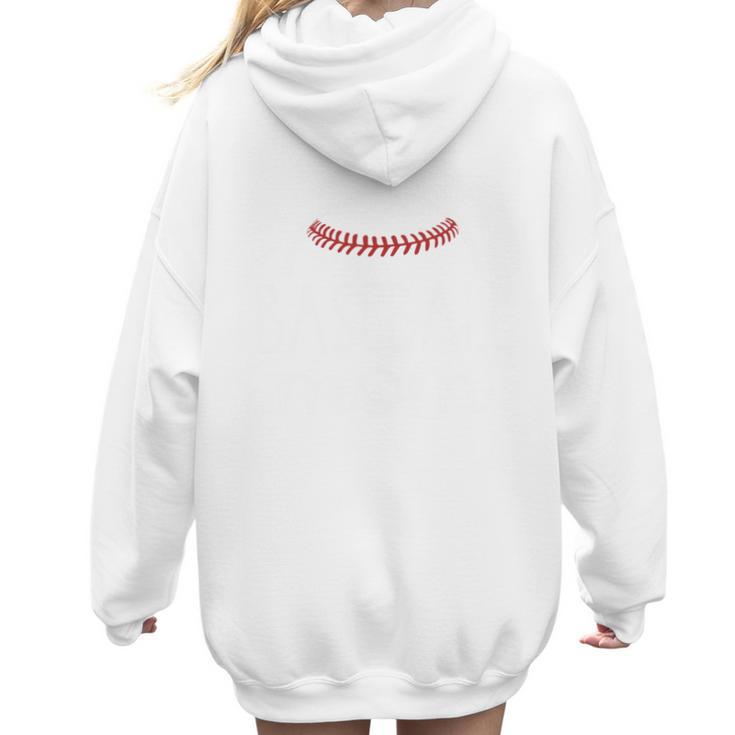 Proud Baseball Mom Era Baseball Game Day T-Ball Mom Son Women Hoodie Back Print