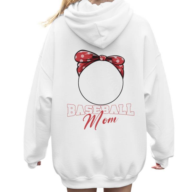 Softball Baseball Mom Floral Tee Mother's Day Premium Women Hoodie Back Print