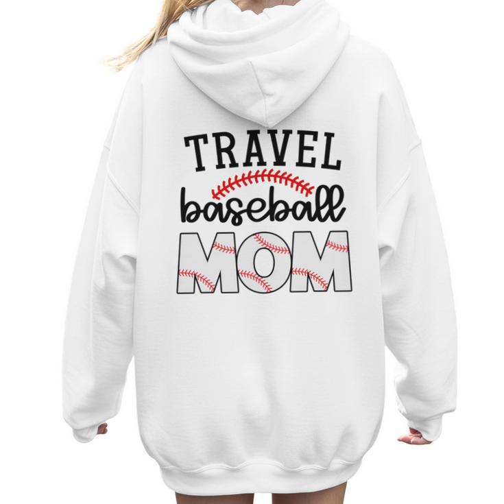 Travel Baseball Mom Sports Mom Baseball Mama Women Hoodie Back Print