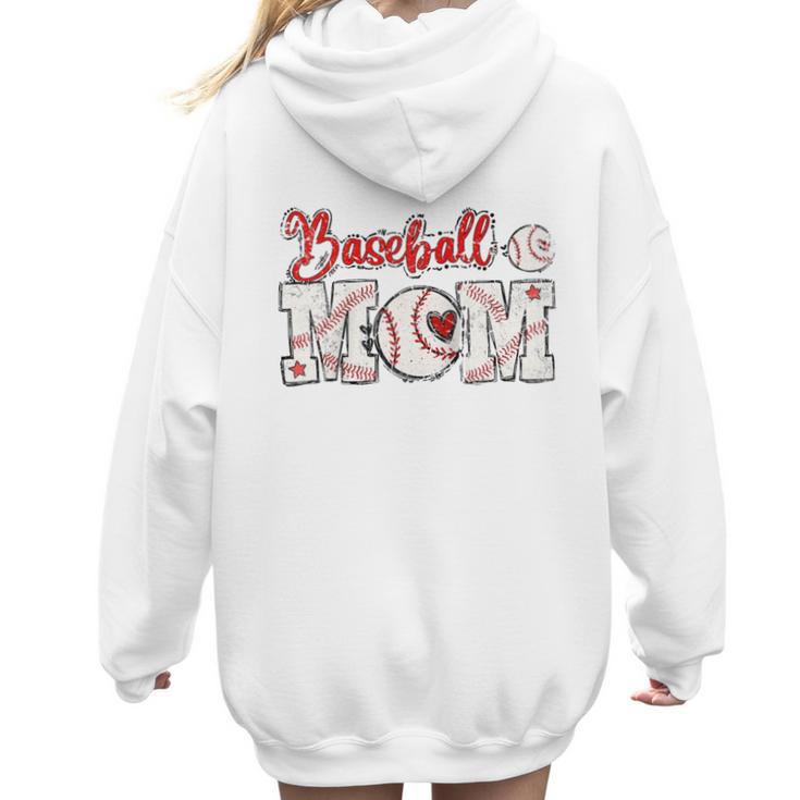 Vintage Baseball Mom Sport Humor Raglan Baseball Tee Women Hoodie Back Print
