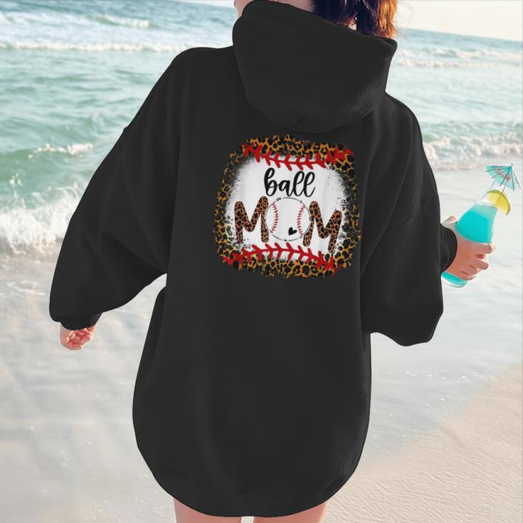 Ball Mom Leopard Ball Mom Baseball Mom Women Hoodie Back Print Ball Mom Leopard Ball Mom Baseball Mom Women Hoodie Back Print
