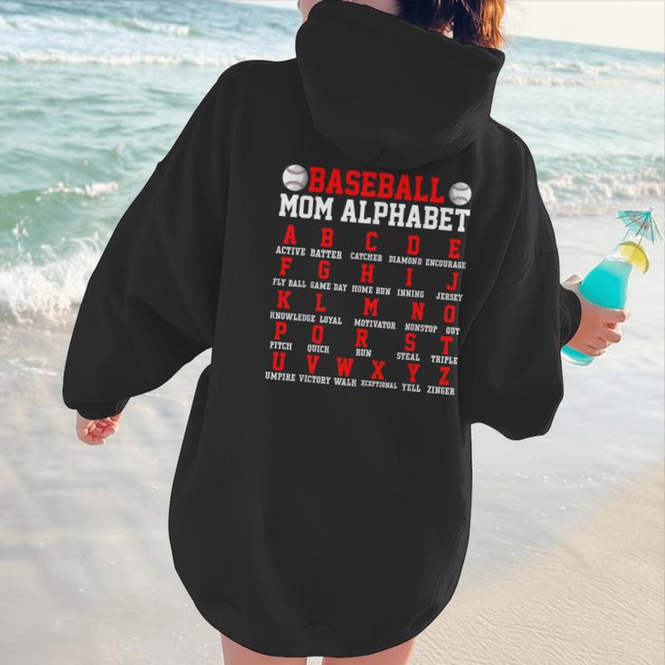 Baseball Mom Alphabet Parent Mama Player Game Sport Fan Women Hoodie Back Print Baseball Mom Alphabet Parent Mama Player Game Sport Fan Women Hoodie Back Print