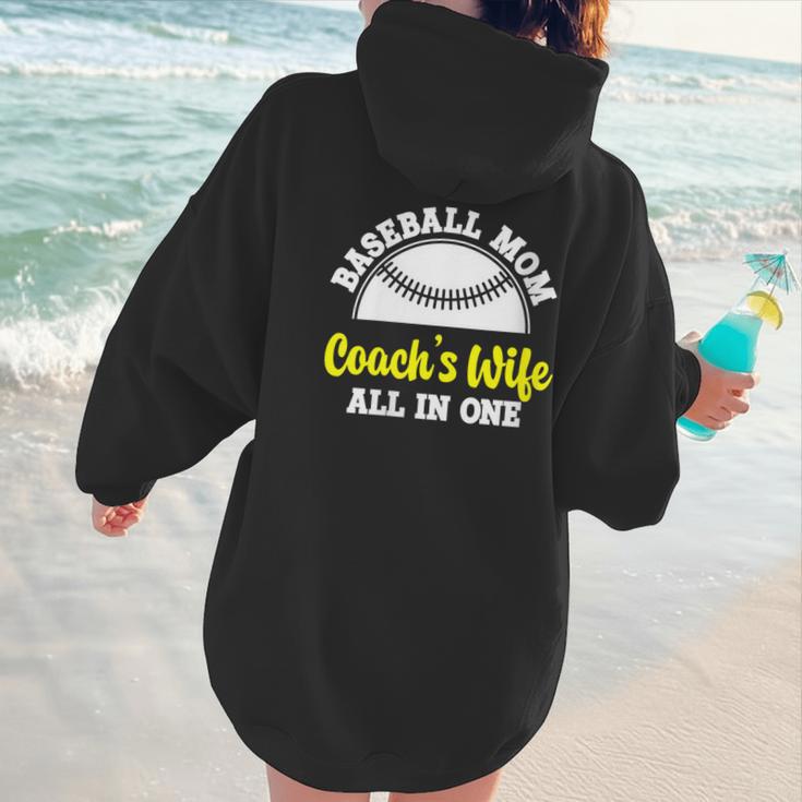 Baseball Mom Coach's Wife All In One Sports Player Coach Women Hoodie Back Print