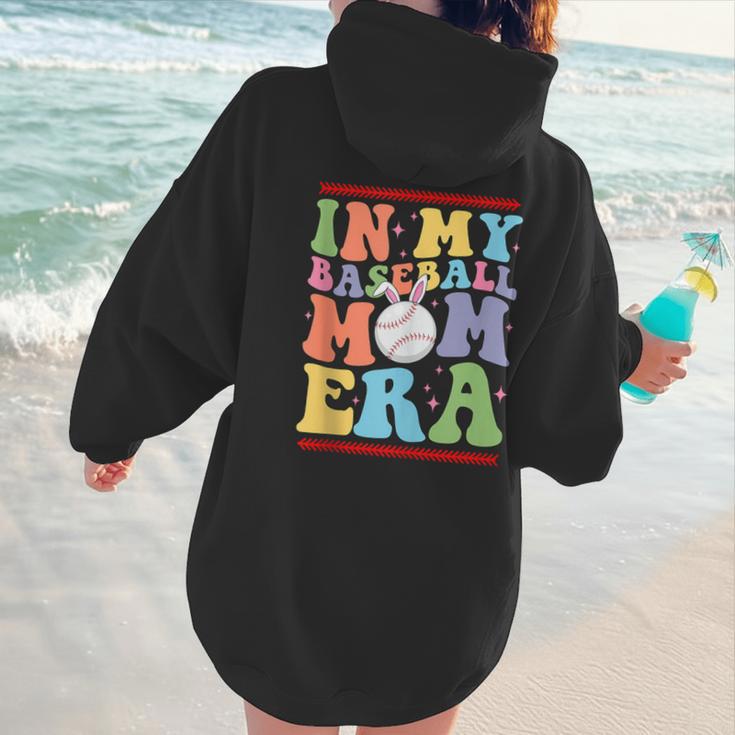 In My Baseball Mom Era Tee Bunny Ears Rabbit Baseball Women Hoodie Back Print