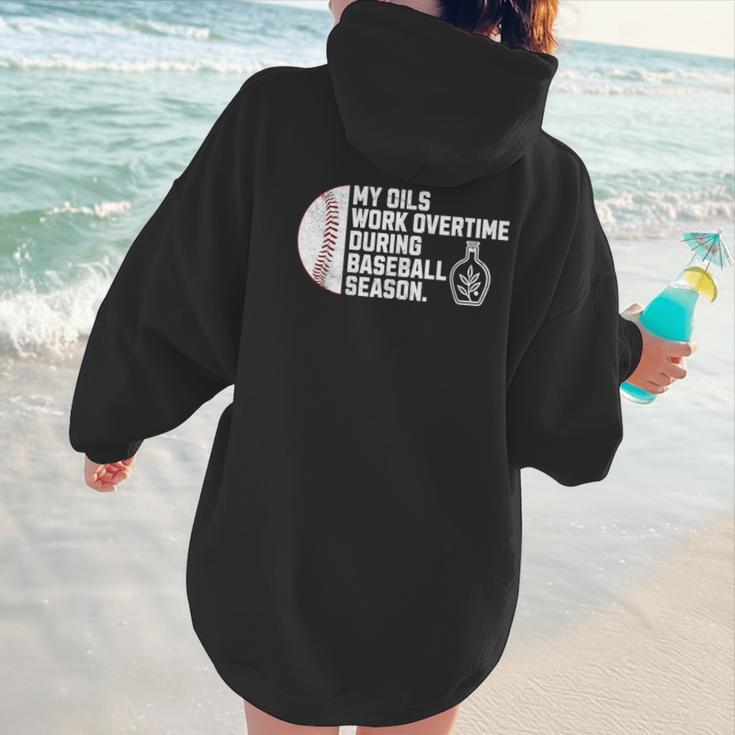 Baseball Mom Essential Oils Meme For Oily Oils Mom Women Hoodie Back Print Baseball Mom Essential Oils Meme For Oily Oils Mom Women Hoodie Back Print