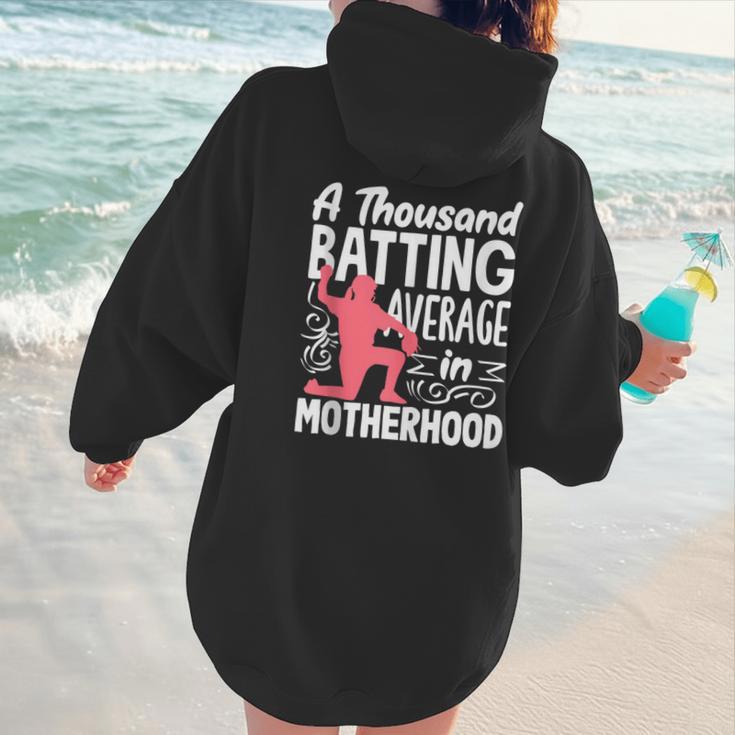 Baseball Mom Heart Ball Graphic Mother's Day Women Hoodie Back Print
