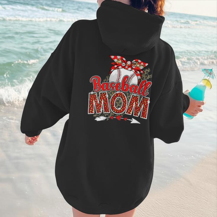 Baseball Mom Mama Mother's Day Leopard Sport Mom Mama Women Hoodie Back Print Baseball Mom Mama Mother's Day Leopard Sport Mom Mama Women Hoodie Back Print