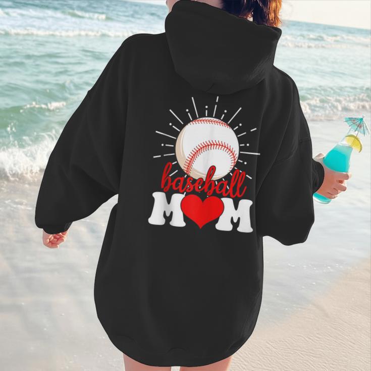 Baseball Mom Mama Mother's Day Sport Lover Women Hoodie Back Print