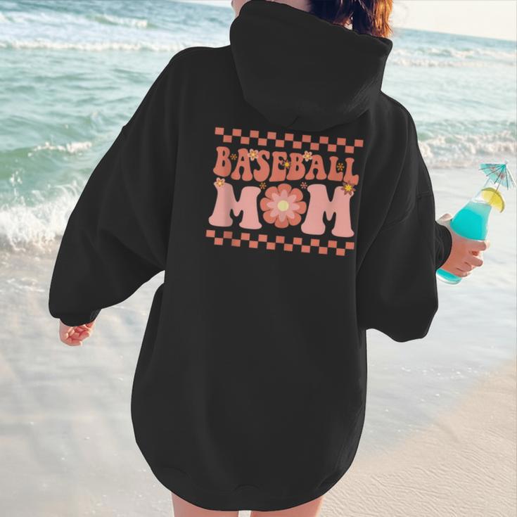 Baseball Mom Baseball Player Mama Women Groovy Women Hoodie Back Print Baseball Mom Baseball Player Mama Women Groovy Women Hoodie Back Print