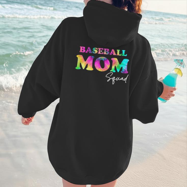 Baseball Mom Squad Tie Dye Cute Ball Mom Women Hoodie Back Print Baseball Mom Squad Tie Dye Cute Ball Mom Women Hoodie Back Print