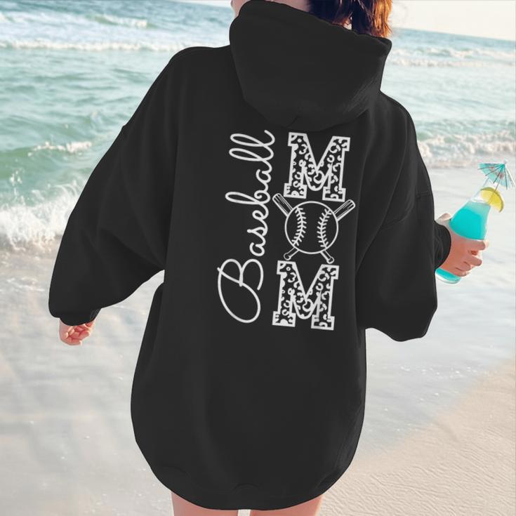 Baseball Mom Tee Leopard Mother's Day Grandma Women Hoodie Back Print Baseball Mom Tee Leopard Mother's Day Grandma Women Hoodie Back Print