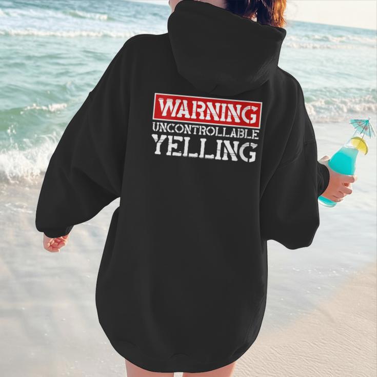 Baseball Mom Warning Uncontrollable Yelling Funny Sign Women Hoodie Back Print Baseball Mom Warning Uncontrollable Yelling Funny Sign Women Hoodie Back Print