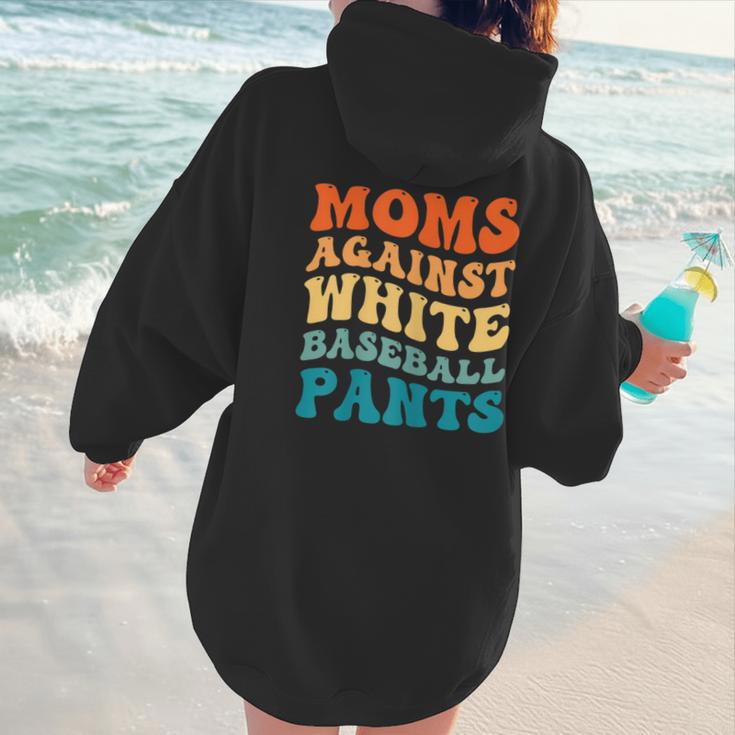 Baseball Moms Against Baseball Pants Groovy Softball Women Hoodie Back Print Baseball Moms Against Baseball Pants Groovy Softball Women Hoodie Back Print