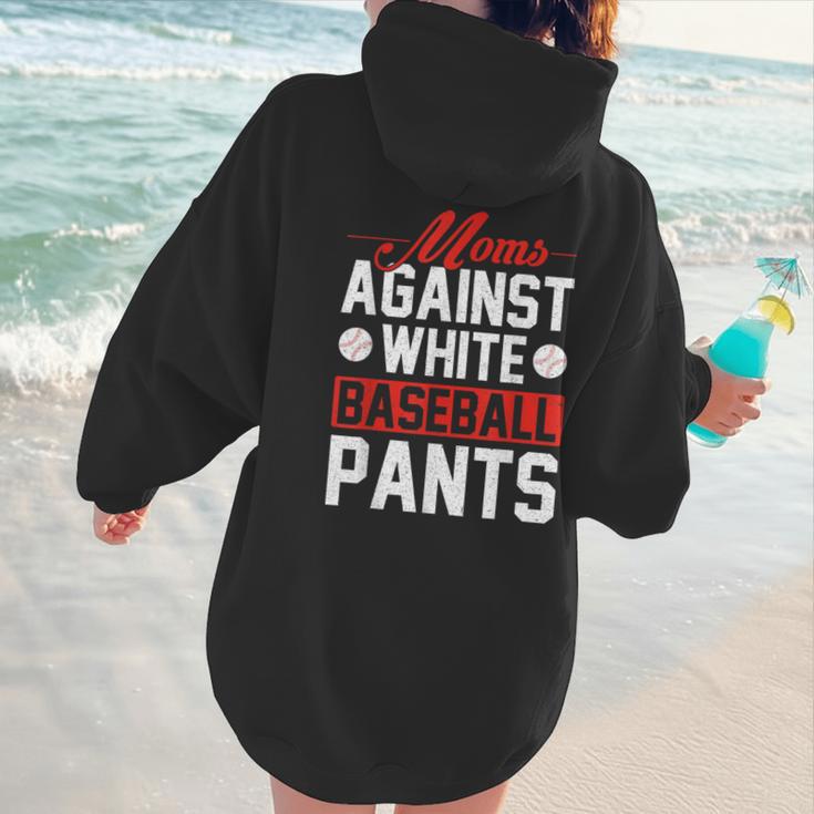 Baseball Moms Against White Baseball Pants Women Hoodie Back Print Baseball Moms Against White Baseball Pants Women Hoodie Back Print