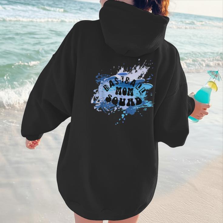 Baseball Sons Baseball Moms Squad Women Hoodie Back Print
