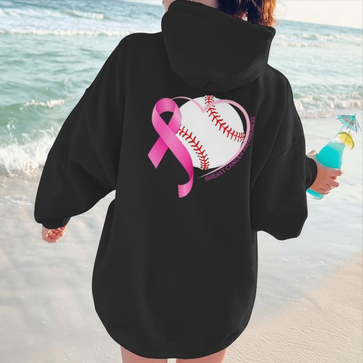 Breast Cancer Awareness Baseball Mom Women Hoodie Back Print Breast Cancer Awareness Baseball Mom Women Hoodie Back Print